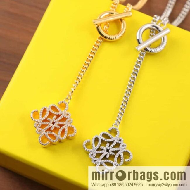 LOEWE Diamond mooncake necklace