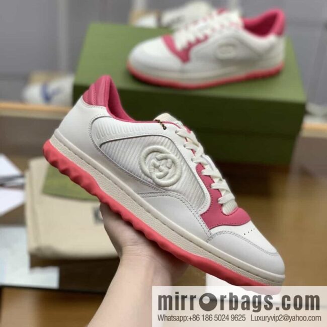 Gucci Gucci beige pink leather women\'s sports and leisure shoes