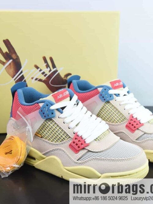 wsxc1682339157353_4-800x800etatfho3zvo11369_20250716003633.jpg Air Jordan 4 x Union LA AJ4 Joint Off Noir Pink and Blue Sneakers Part Number: DC9533-800