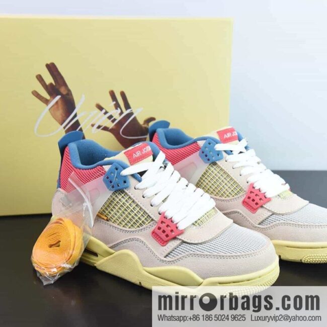 wsxc1682339157353_4-800x800etatfho3zvo11369_20250716003633.jpg Air Jordan 4 x Union LA AJ4 Joint Off Noir Pink and Blue Sneakers Part Number: DC9533-800