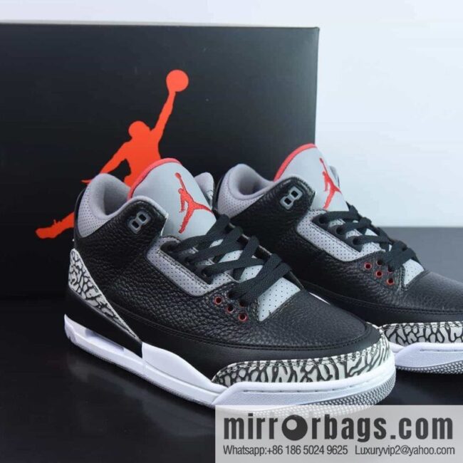 Air Jordan AJ3 Retro black cement sneakers 854262 001