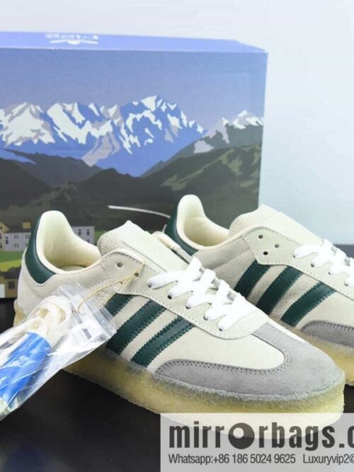 wsxc1682598949742_4-800x800tian5qcmxvx10989_20250716003315.jpg Kith x Clarks x Ad Originals 8th Street Samba \"Chalk White\" Pure original version, samba street series German training style low-top Vintage casual shoes