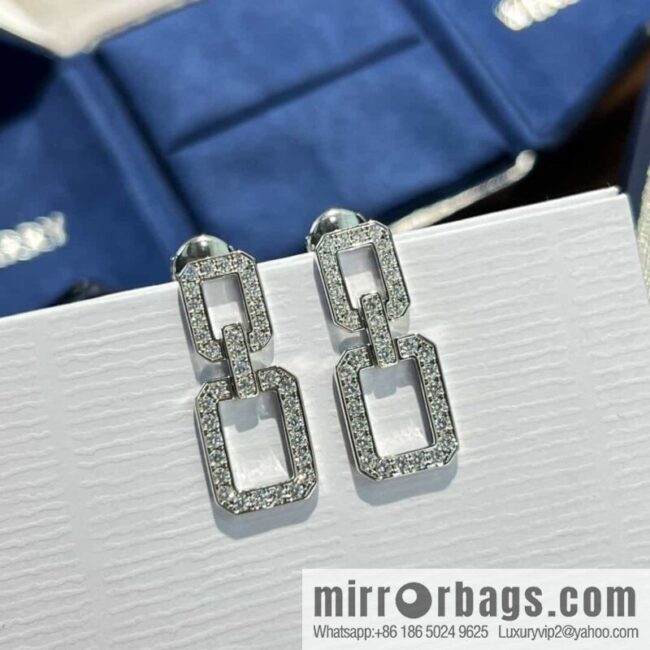 HARRY WINSTON HW Diamond square stud earrings