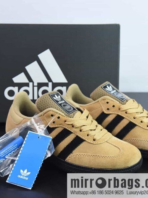 wsxc1683205932614_4-800x800o3cwtji3mor10483_20250716002839.jpg Adi AD Clover Originals Samba ADV \"Cardboard Black\" Samba Series Gentlemen\'s German Training Football Style Versatile Low Top Casual Sports Board Shoes \"Flip Hair Wheat Yellow Black\" HP9085