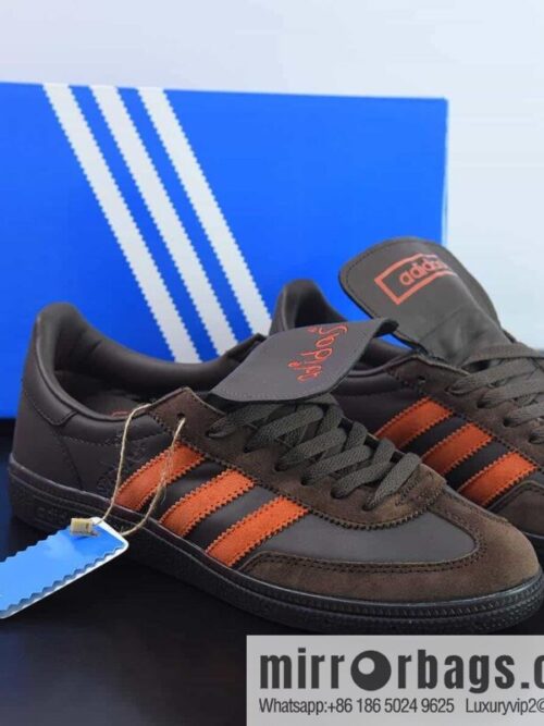 wsxc1683291059852_4-800x800m1e03p5wuoh10472_20250716002833.jpg SHUKYU x E-WAX x Adidas Handball Spezial \"Brown\" Handball Player Series Low Top Vintage \"leather (fabric) chocolate brown bright orange\" Item number: HP6694
