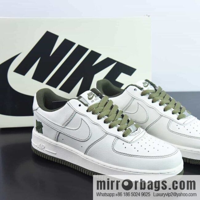 Nike Air Force 1 \'07 \"Beige/Olive Green\" Air Force One \"leather (fabric) beige olive green five bars\" UN1315-600