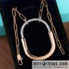 Tiffany Lock Half Diamond Lock Head Necklace