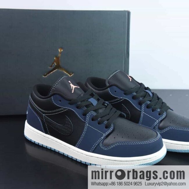 Air Jordan 1 Low AJ1 Joe 1 black, blue and white, low-top cultural leisure board shoes, item number FJ5478-010