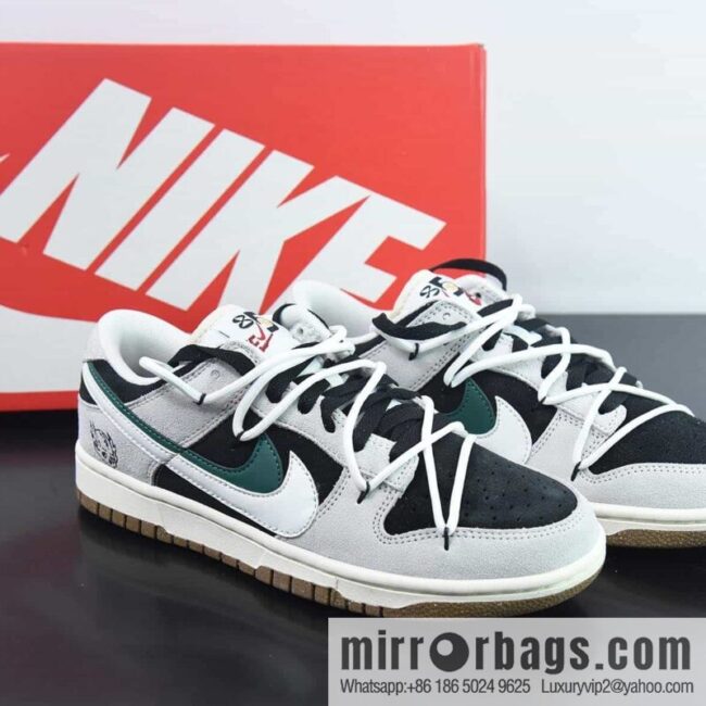 NK SB Dunk Low \"85\" white and green double hook strap SB low-top sports and leisure board shoes, item number: DO9457-134