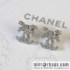 New ☑️ CHANEL CHANEL C1 double c bow full diamond stud earrings