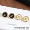 New ☑️ chanel c1 double c round stud earrings