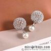 New ☑️ DIOR full diamond pearl stud earrings