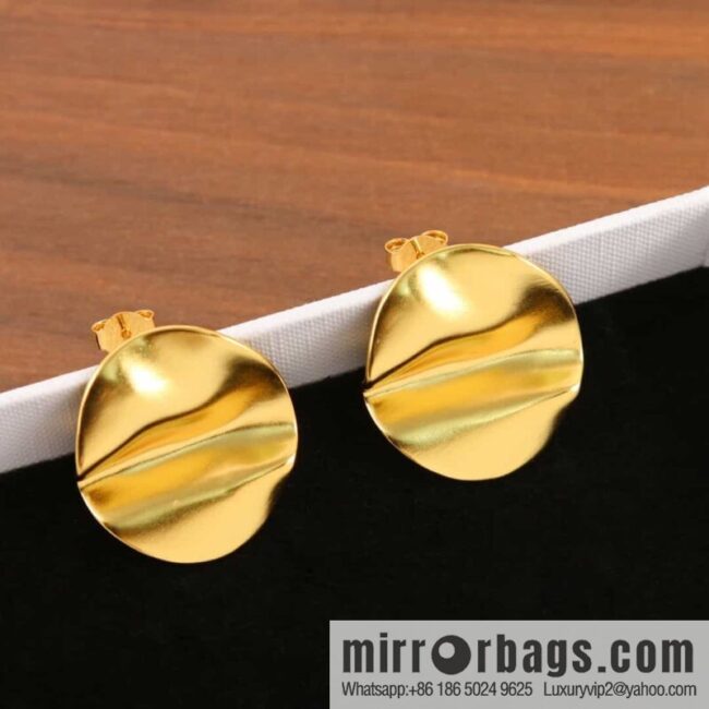 New ☑️ Celine Convex Gold Stud Earrings