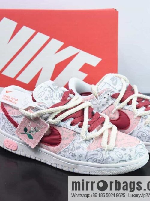 wsxc1684504430975_4-800x8005dbkd3jzofl3629_20250715232632.jpg NK SB Dunk Low deconstruction drawstring low-top, white pink waist printed item number: DJ9955-100