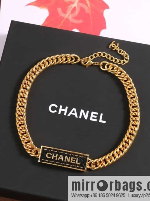 wsxc1684590488064_0-800x800pkibgukgwns168524_20250705200057.jpg New ☑️ Chanel Double C Black Stripe Leather Necklace Necklace