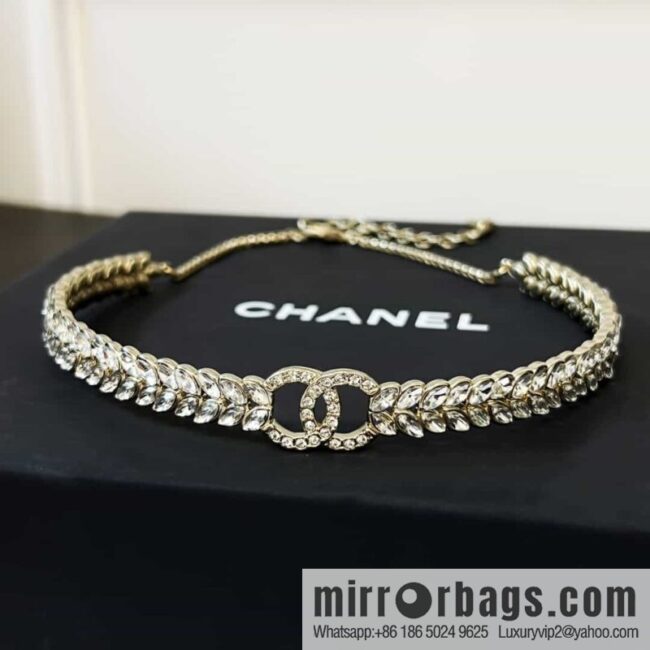 New ☑️ Chanel double c horse eye drill full diamond collar necklace