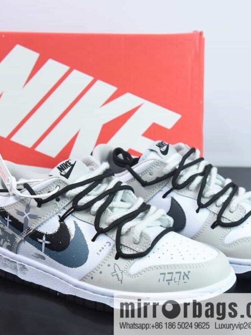 wsxc1684850361831_4-800x800yc4zehcdtib3299_20250715232329.jpg Nike Dunk Low brush graffiti, cross, black and white gray, low top sneakers item number: FD0661 100-74