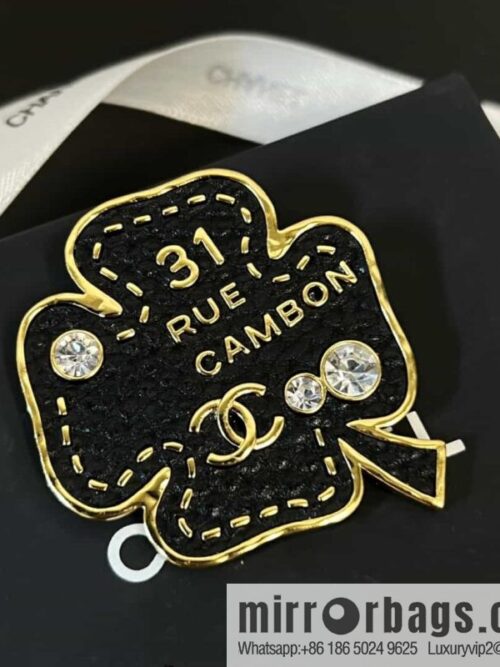 wsxc1684936916866_0-800x800hofc31c1nud167942_20250705194456.jpg New ☑️ Chanel double c black four-leaf clover brooch