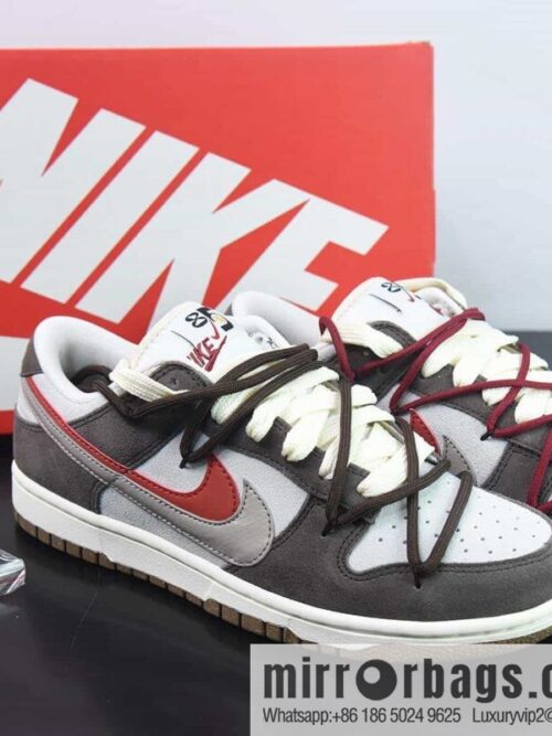 wsxc1684936952788_4-800x800tjbswbe340t3200_20250715232237.jpg NK SB Dunk Low \"85\" gray red, double hook strap SB low-top sports and leisure board shoes, item number: DO9457-142