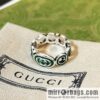 New Gucci Gucci letter double G enamel drip ring