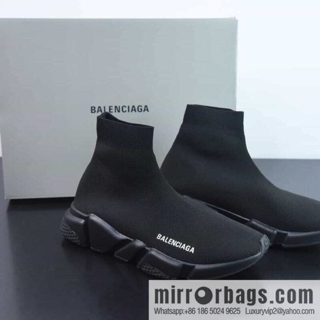 Balenciaga Socks and Shoes SPEED2.0 Multi-Stamp Combination Outsole, Pure Black Socks and Shoes
