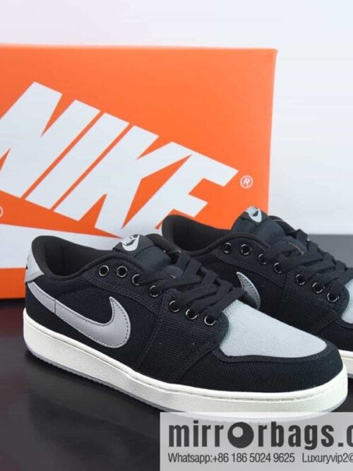 wsxc1685631569646_4-800x800hj3hmpqqi3v209106_20250709083825.jpg Air Jordan 1 KO Low AJ1 low top canvas black gray Vintage basketball shoes, item number: DX4981-002
