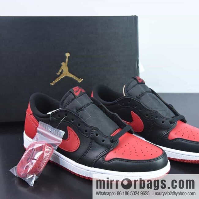 Air Jordan AJ1 Retro Low OG \"Black and red are prohibited\" Qiao Yi low-top casual board shoes item number: 705329-001