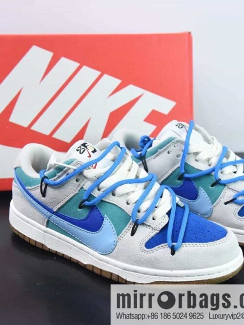 wsxc1685803055948_4-800x800lnweeckpkjc208941_20250709083320.jpg Nike Dunk Low SB low-top skate shoes/gray-blue double-hook strap, customized version, item number: DD9457-100-88