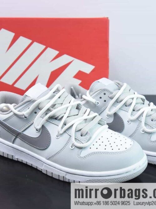 wsxc1685803058382_4-800x800pfyegttlyj0208908_20250709083226.jpg Nike Dunk Low SB low-top skate shoes/white gray, straps, customized version