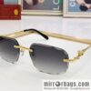 Cartier fashion casual rimless unisex sunglasses
