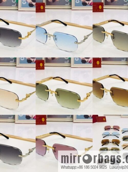 Cartier fashion casual rimless unisex sunglasses