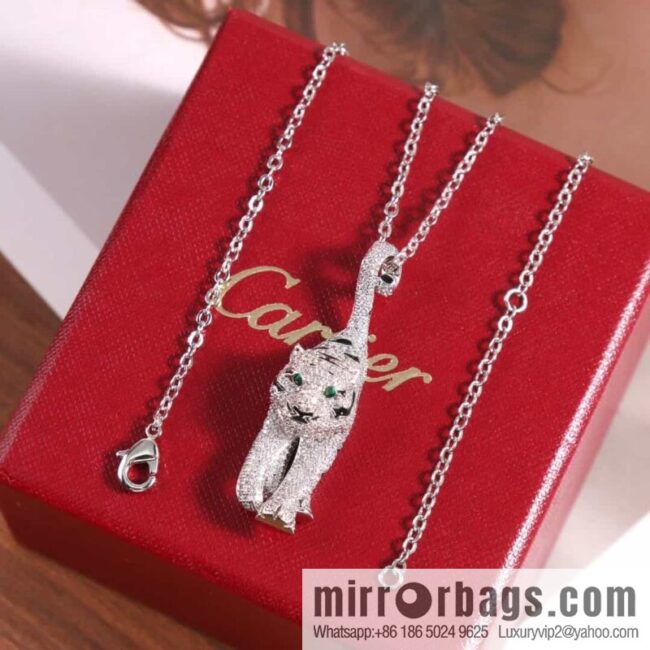 Cartier PANTHÜRE DECARTIER Jungle Series Full Diamond Tiger Necklace