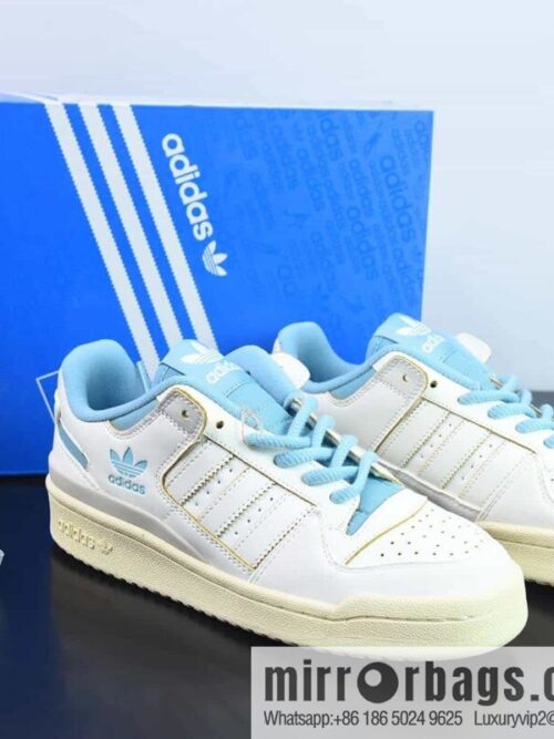 wsxc1686148863864_4-800x800tsf12pu3q4w208578_20250709082409.jpg Adidas Forum 84 Low Adidas 84 CL classic velcro Vintage board shoes, milky white/blue, item number: FZ6342