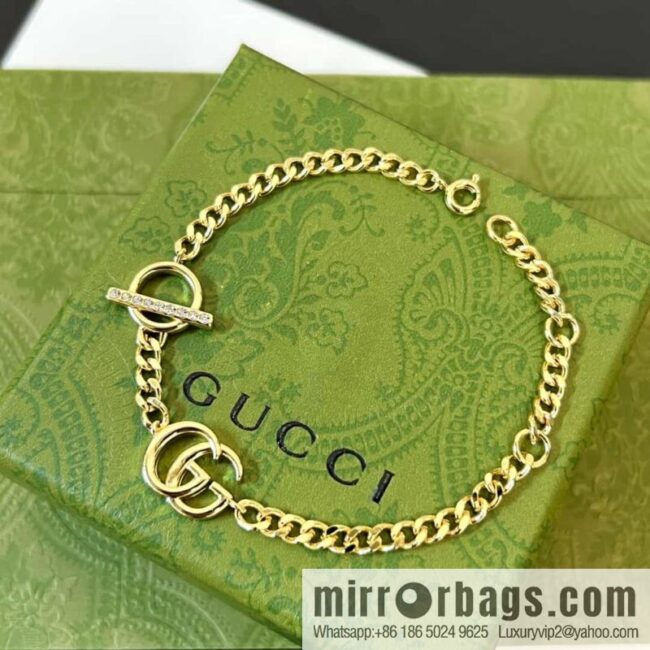 New Gucci gucci gold double G bracelet