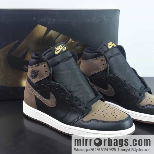 Air Jordan 1 High \"Palomino\" AJ1 Joe 1 high-top cultural basketball shoes, brown and black mocha toes Item number: DZ5485-020