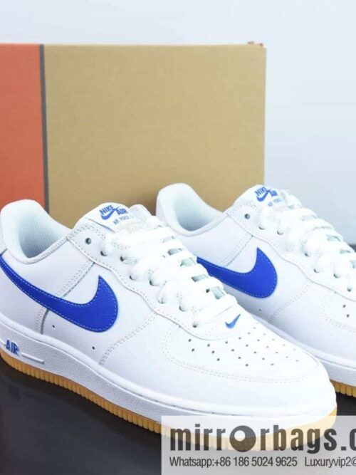 wsxc1686666920191_4-800x800fxhbolmtimk208215_20250709081510.jpg Air Force 1 \'07 Low Air Force One, white and blue raw rubber, item number: DJ3911-101