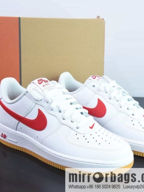 wsxc1686666921613_4-800x800didgxephsij208204_20250709081455.jpg Air Force 1 \'07 Low Air Force One, white and red raw rubber sneakers Item number: DJ3911-102