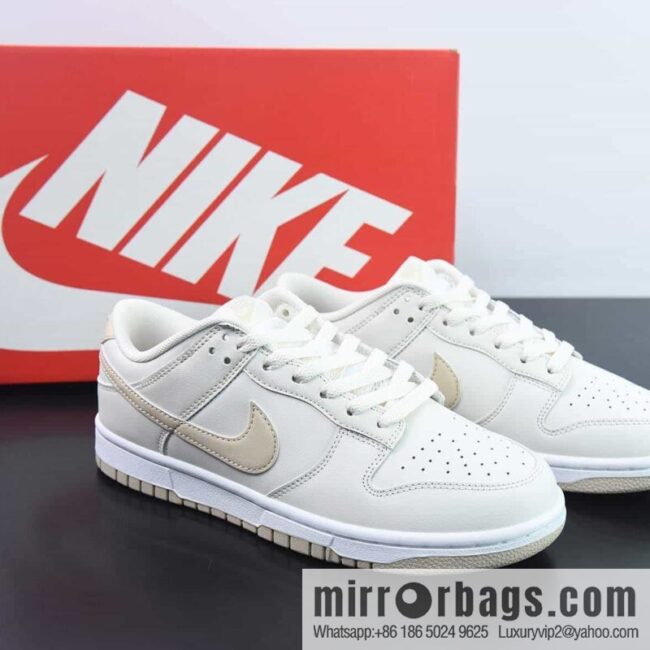 Nike SB Dunk Low \"Sanddrift\" Platinum Low Top Sneakers SKU: DV0831 003