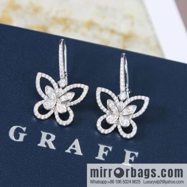 GRAFF Butterfly Phantom Diamond Long Stud Earrings