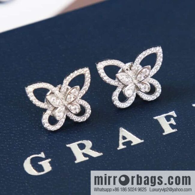 GRAFF Butterfly Phantom Diamond Stud Earrings