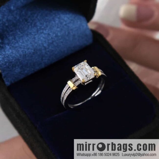 New ☑️ TIFFANY & Co. Tiffany color square white diamond ring