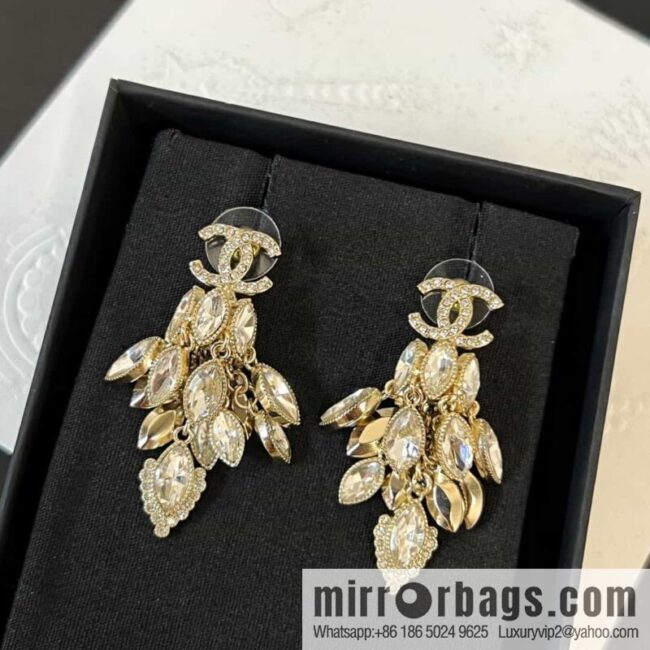 New ☑️ chanel c2 double c horse eye tassel earrings