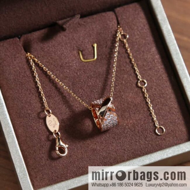 Chaumet Paris Liens Evidence Full Diamond Ring Cylinder Necklace