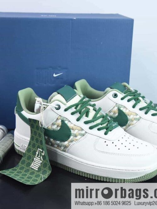 wsxc1687790423023_4-800x800mxnbqsvehos204301_20250709063255.jpg Air Force 1 \'07 Low white and green, woven by Xiaoxiangfeng low-top sneakers, item number: FN0369 100