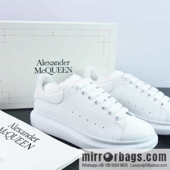 Alexander McQueen, pure white low-top sneakers