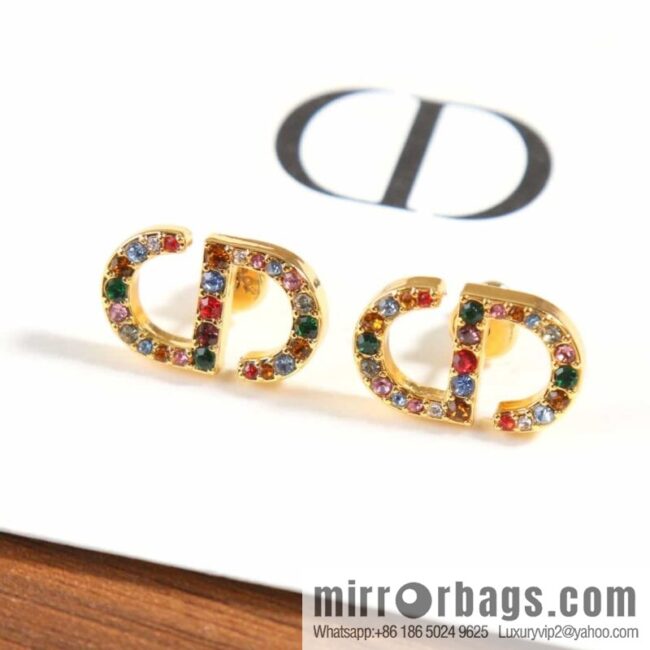 New ☑️ Dior CD diamond stud earrings