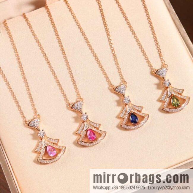 BVLGARI DIVAS\'DREAM Gemstone Fan Necklace