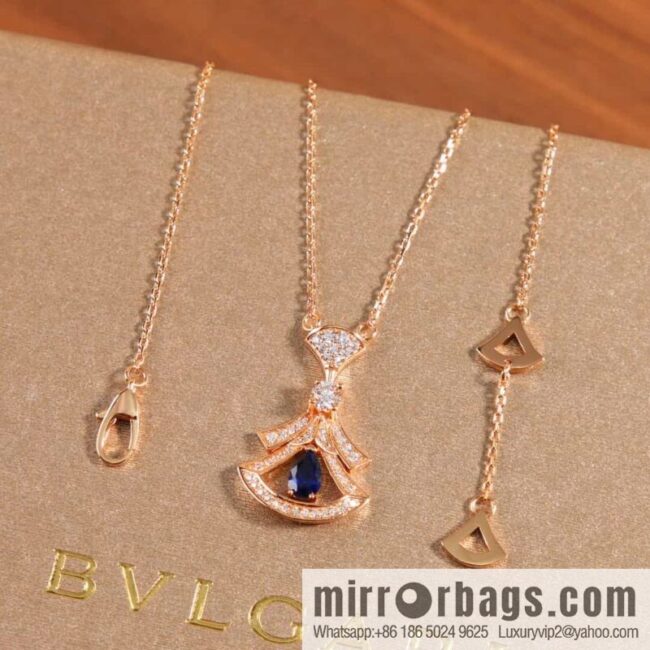 BVLGARI DIVAS\'DREAM Gemstone Fan Necklace