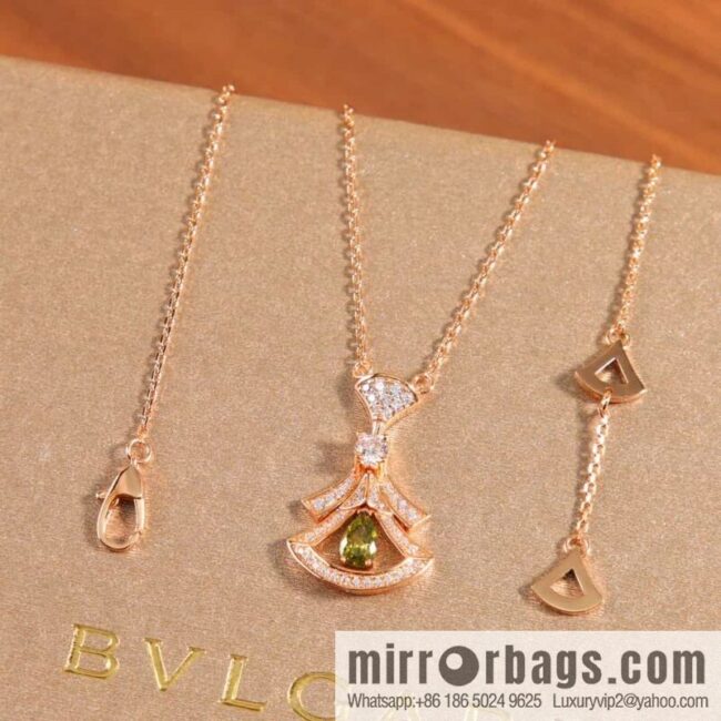 BVLGARI DIVAS\'DREAM Gemstone Fan Necklace