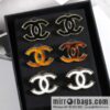 New ☑️ Chanel C1 double c three-color stud earrings